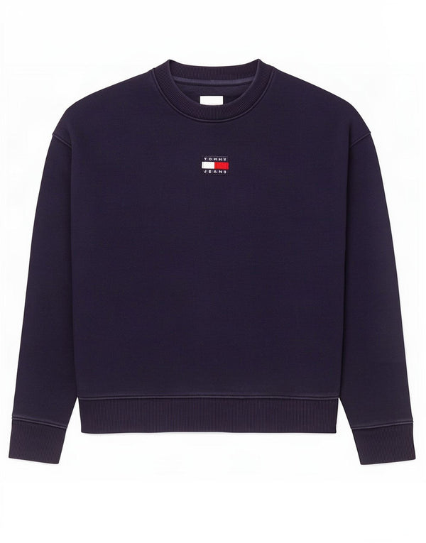 Pulover supradimensionat pentru femei Tommy Hilfiger UK 6 XS Bumbac bleumarin