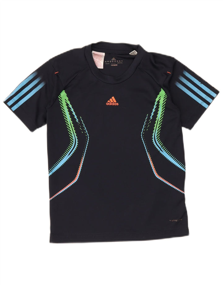 Tricou Băieți ADIDAS Top 9-10 Ani Bleumarin Poliester Geometric