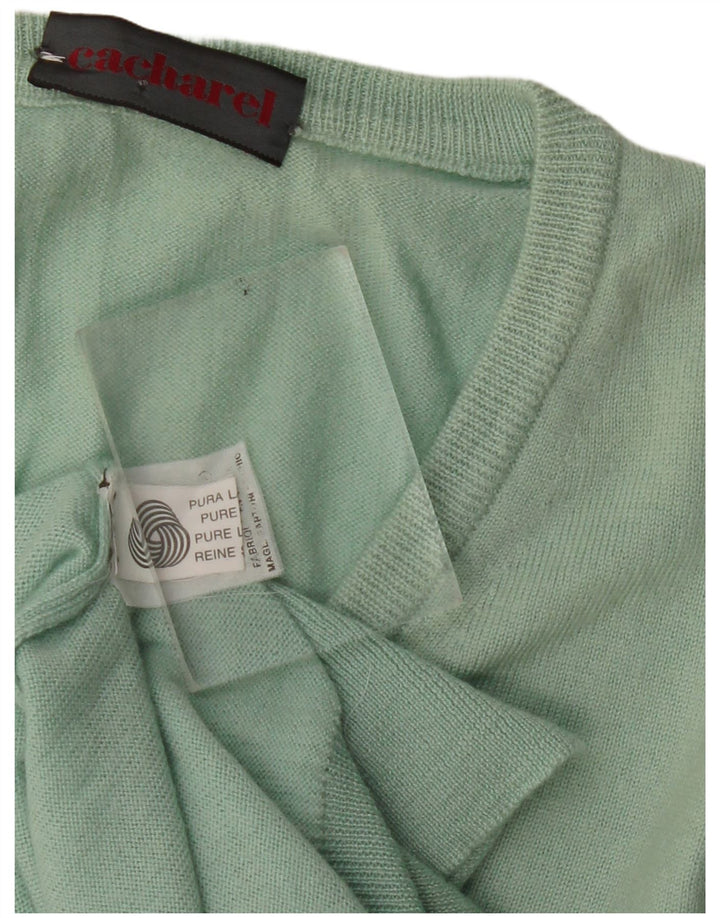 Cacharel Mens Vest Tank Top Mare Lână Virgină Verde