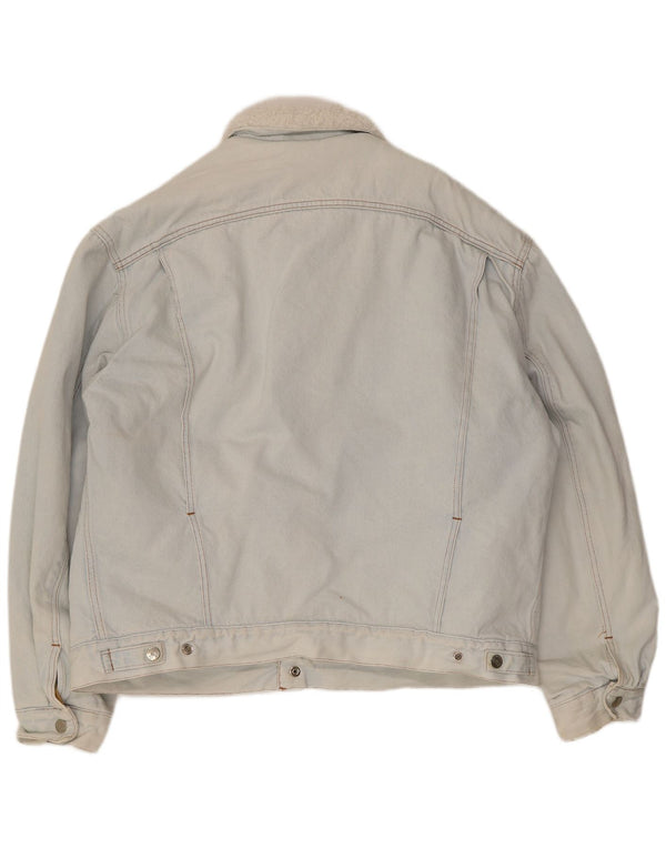 Jachetă de blugi Sherpa pentru bărbați Rifle UK 44 2XL Bumbac albastru