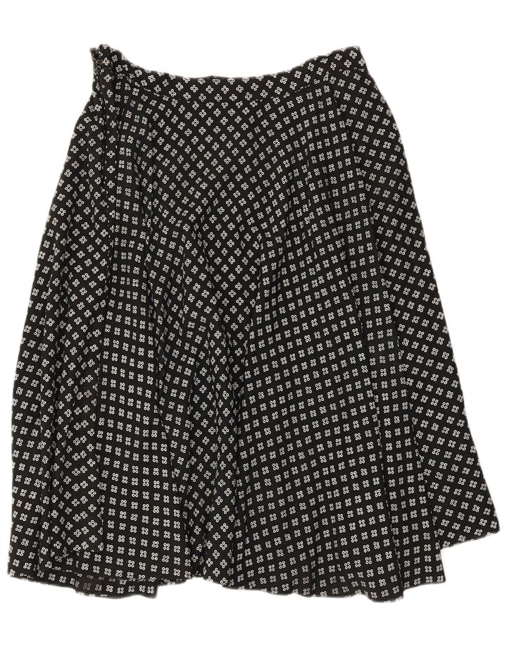 Fusta A-Line pentru femei Vintage W28 Medium Negru Geometric