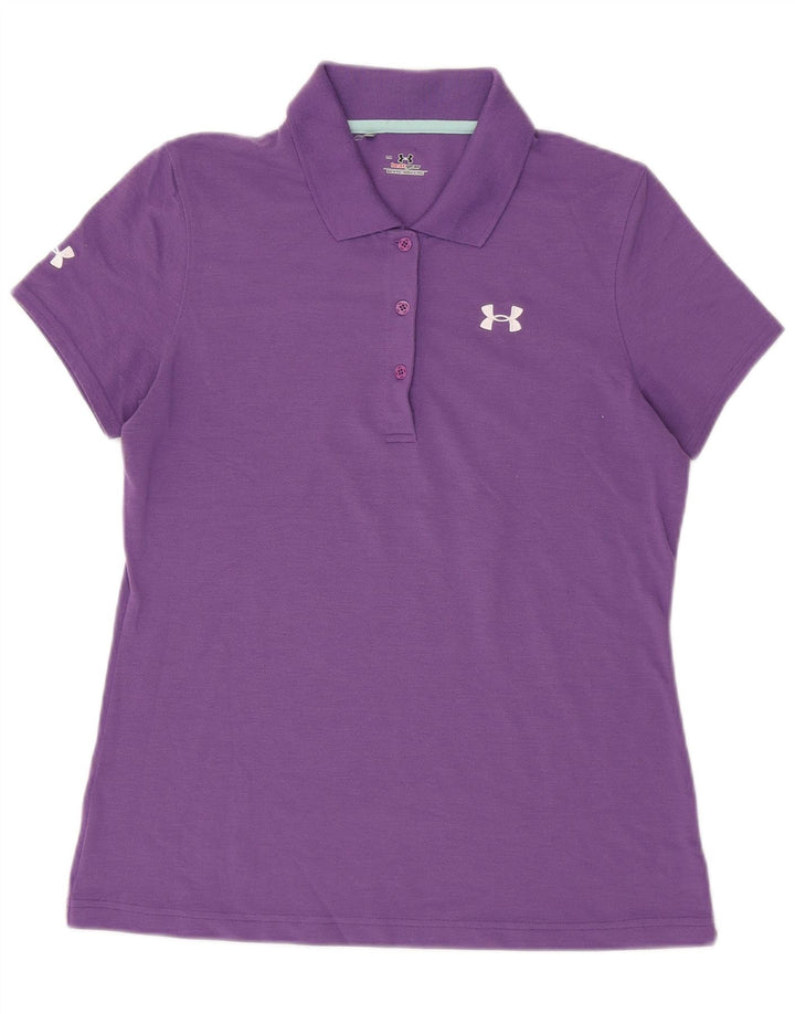 Tricou polo Under Armour pentru femei Heat Gear UK 16 Poliester violet mare