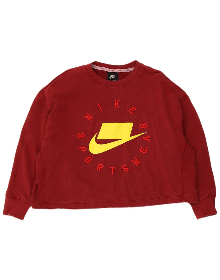 Pulover pentru femei Nike Oversized Crop Graphic Pulover UK 14 Medium Red
