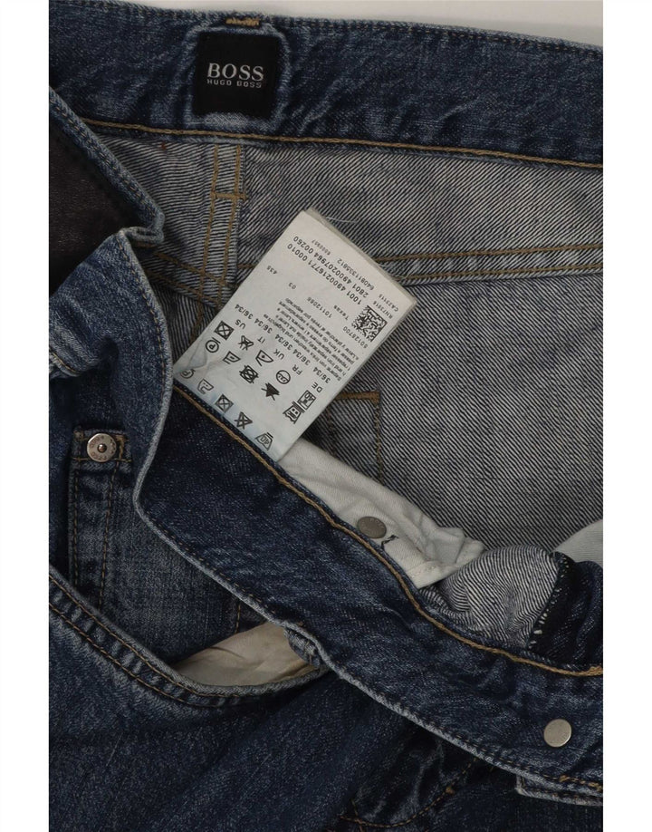Blugi drepti pentru bărbați Hugo Boss W36 L34 Bumbac albastru