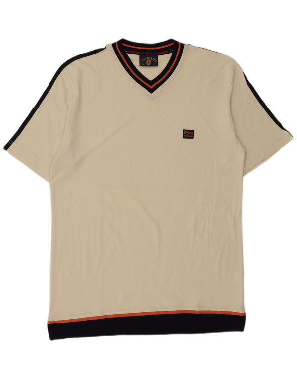 Tricou pentru bărbați Navigare Top 2XL bumbac alb