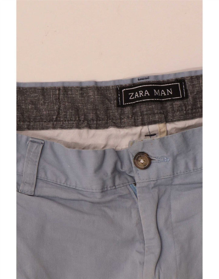 Pantaloni chino slim pentru bărbați Zara L32 L30 Albastru