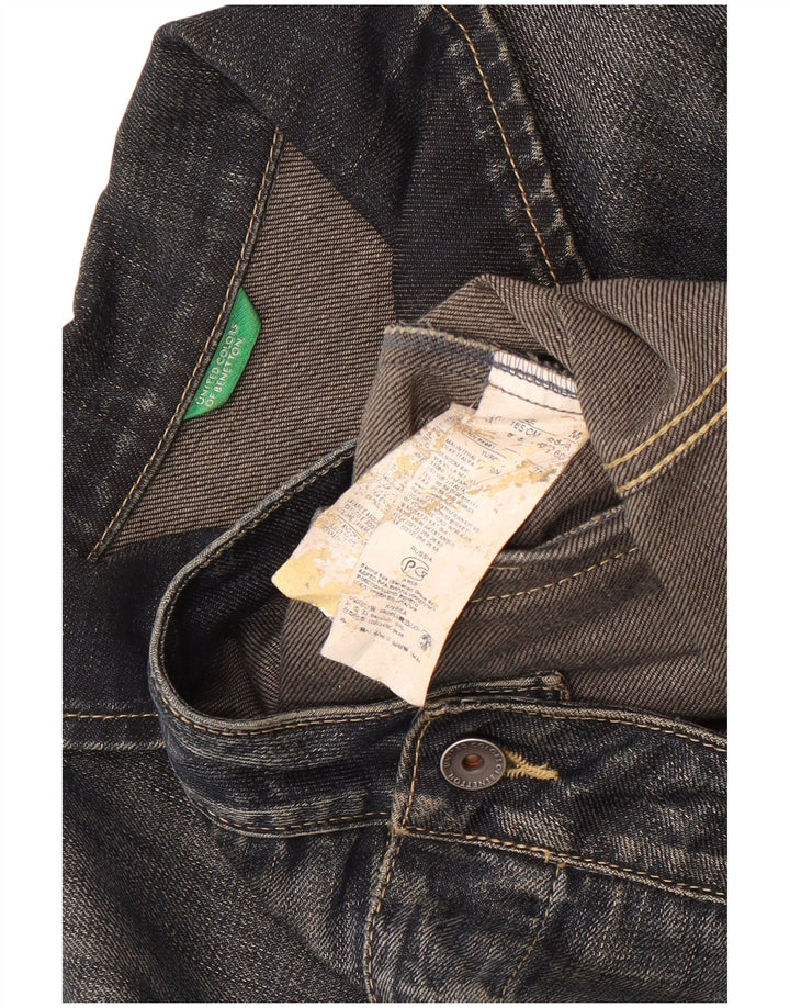 Jachetă de blugi Benetton pentru femei UK 12 Medium Bleumarin