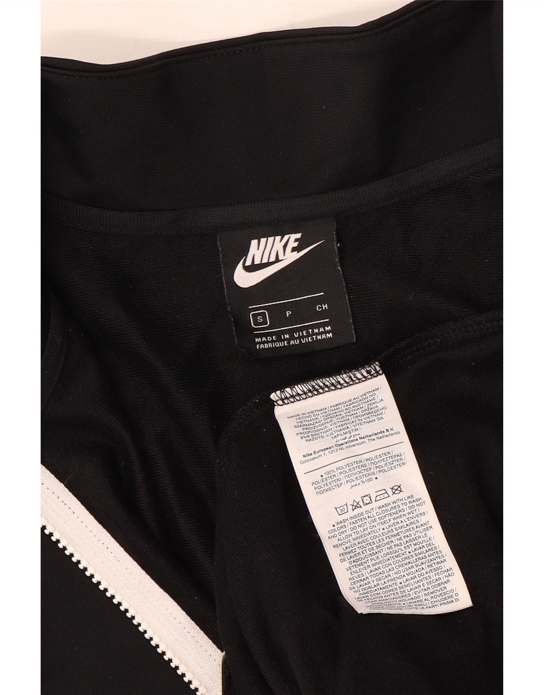 Jachetă de trening pentru femei NIKE UK 10 Poliester negru mic