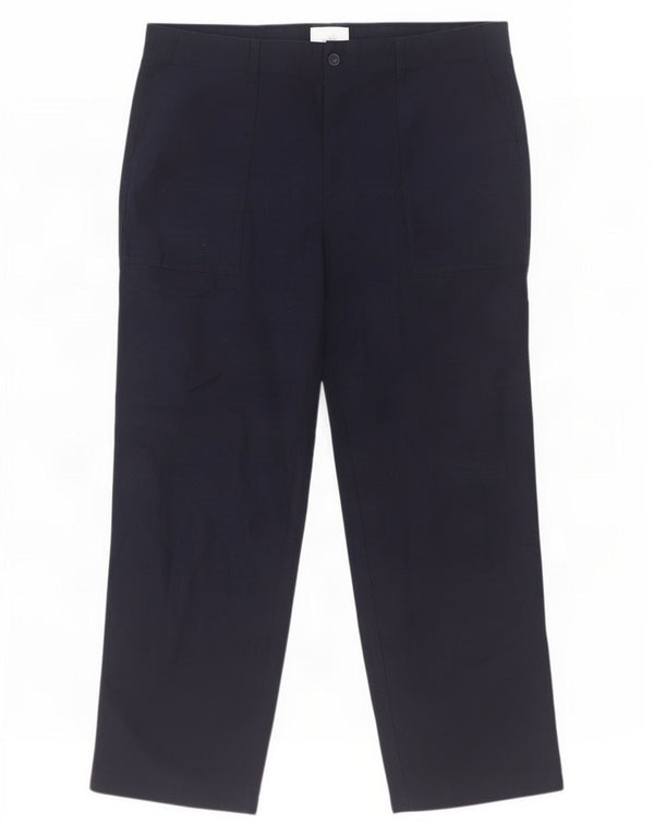 Pantaloni chino drepți pentru bărbați Marks & Spencer L40 L31 Bumbac bleumarin