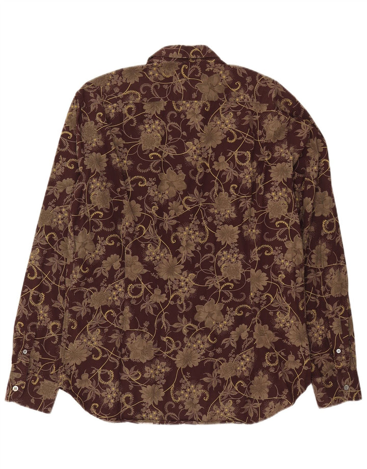 Cămașă pentru bărbați Ted Baker, mărime 4, mare, maro, bumbac floral