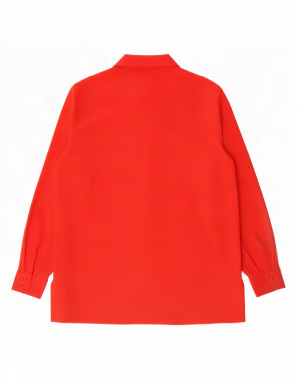 Marks & Spencer Womens St. Michael Shirt Blouse UK 16 Large Red Polyester
