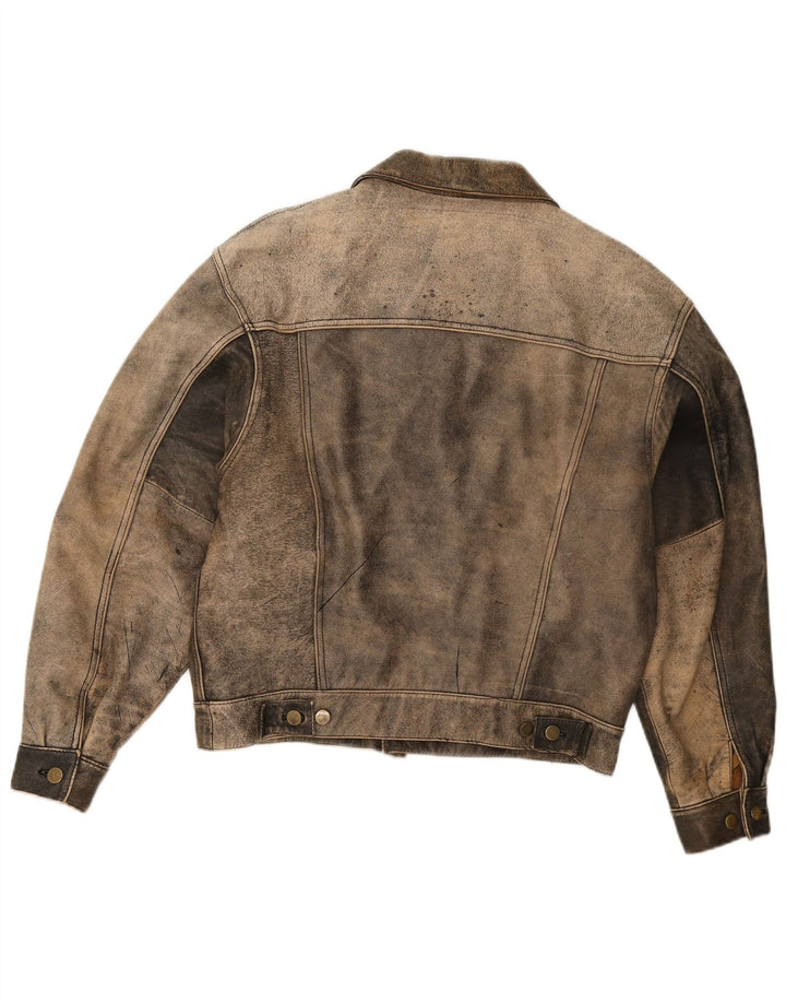 Jachetă de piele pentru bărbați Trapper IT 50 Large Beige