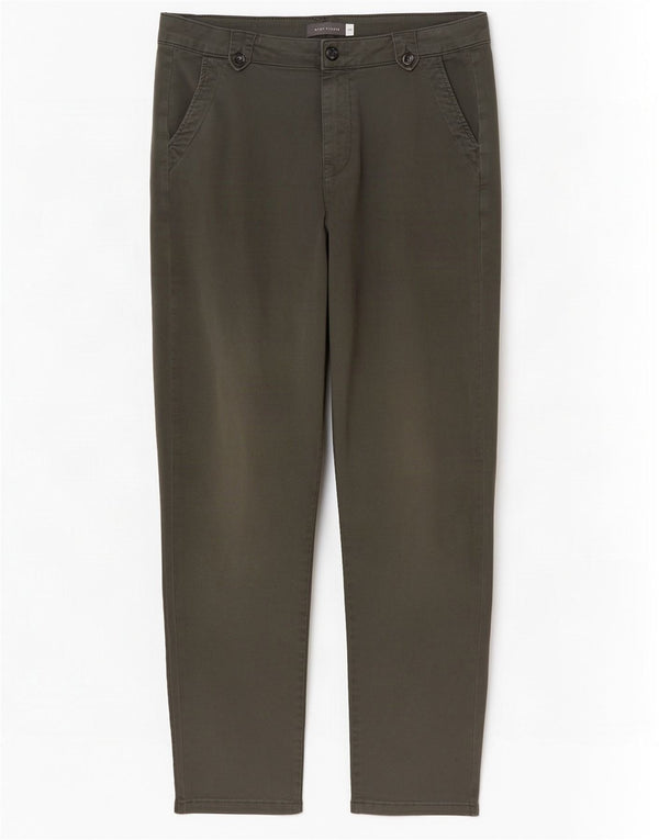 MINT VELVET Pantaloni chino conici pentru femei UK 12 Medium L32 L28 Kaki Bumbac