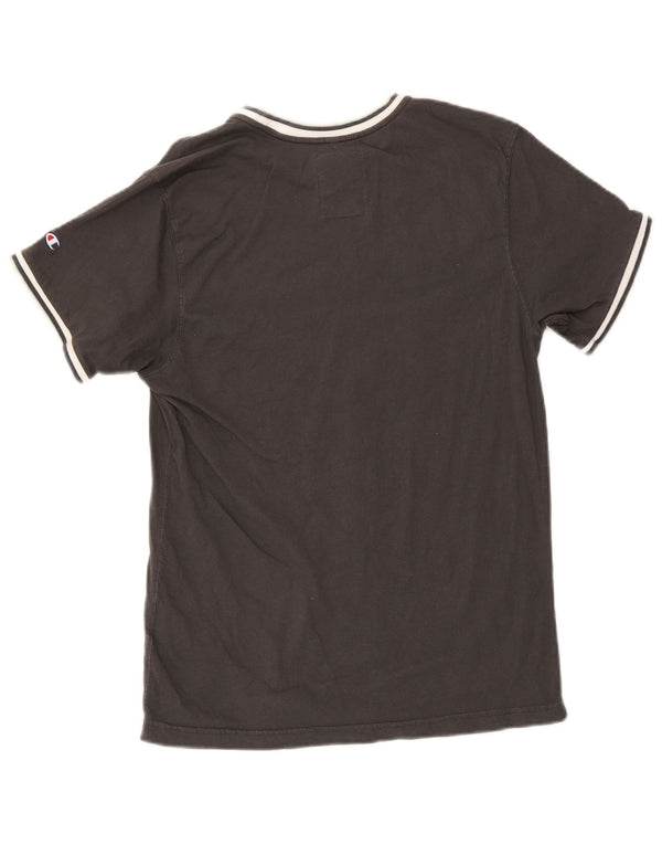 Tricou grafic Champion pentru bărbați New York University Top mic, gri bumbac