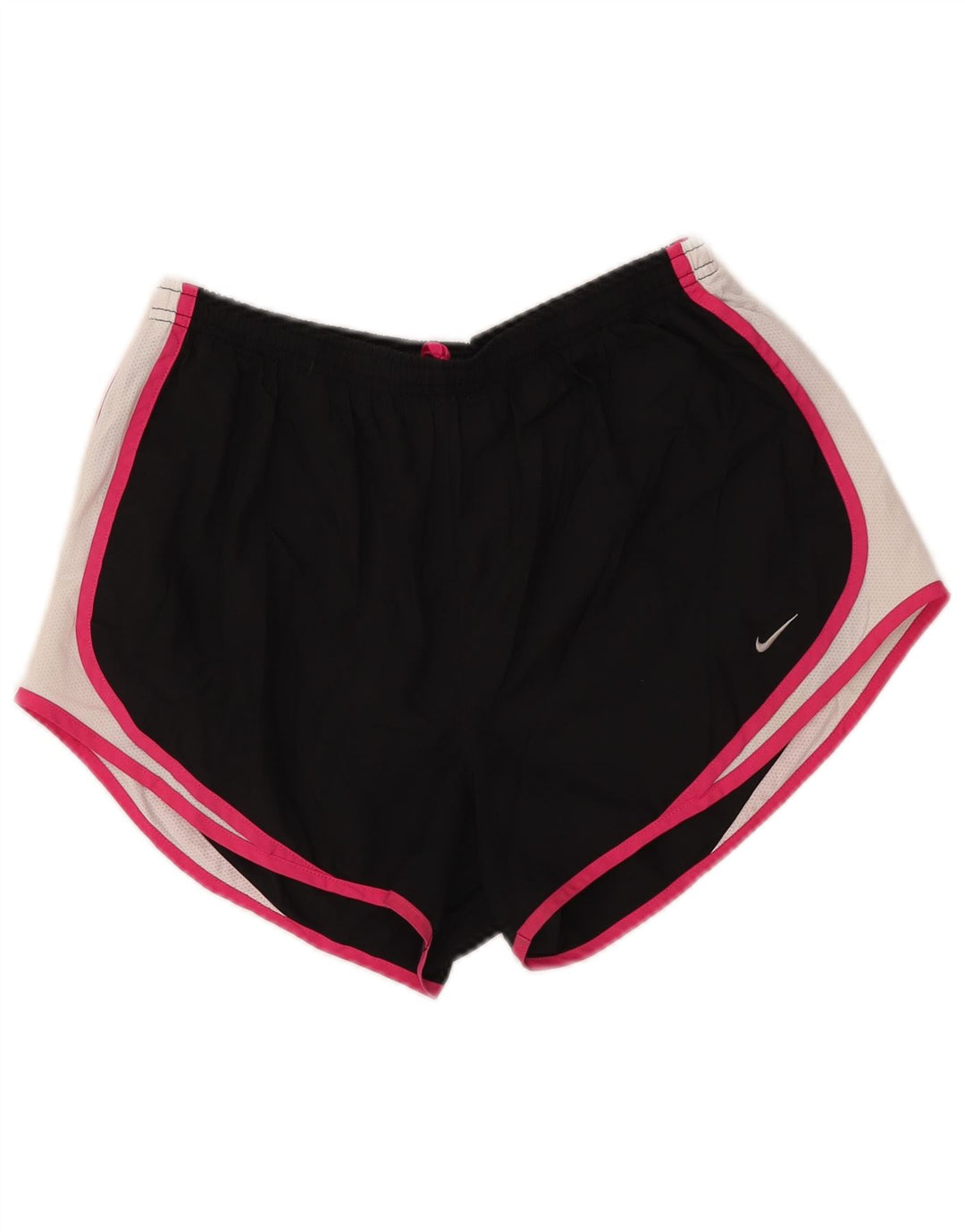 Pantaloni scurti sport NIKE Dri Fit pentru femei UK 14, mari, negru, color block