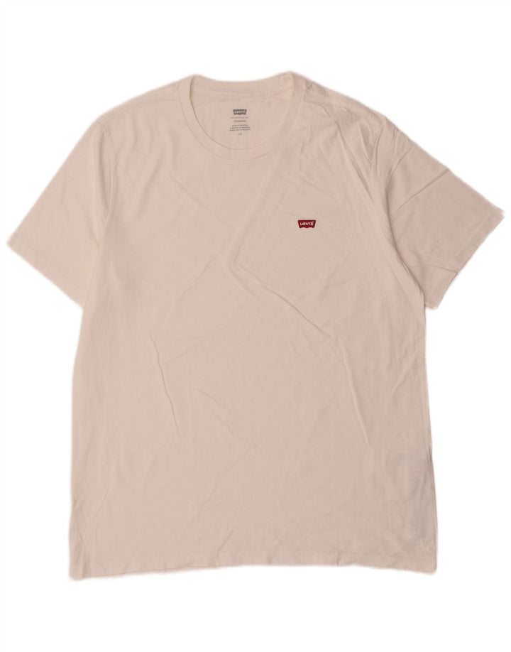 Tricou standard pentru bărbați Levi's Top mare din bumbac alb