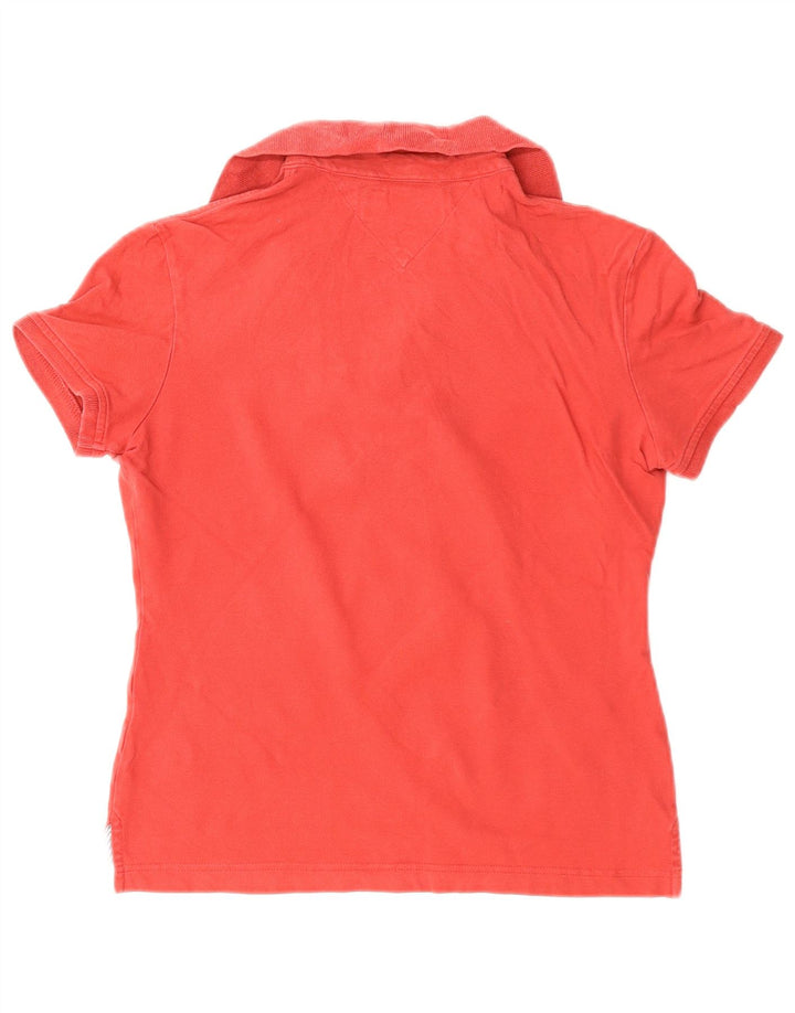 TOMMY HILFIGER Tricou polo pentru femei UK 10 Bumbac roșu mic
