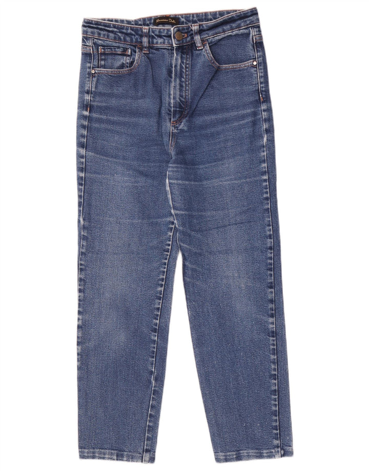 Massimo Dutti Blugi tăiați pentru femei cu talie înaltă EU 40 Medium W30 L26 Albastru