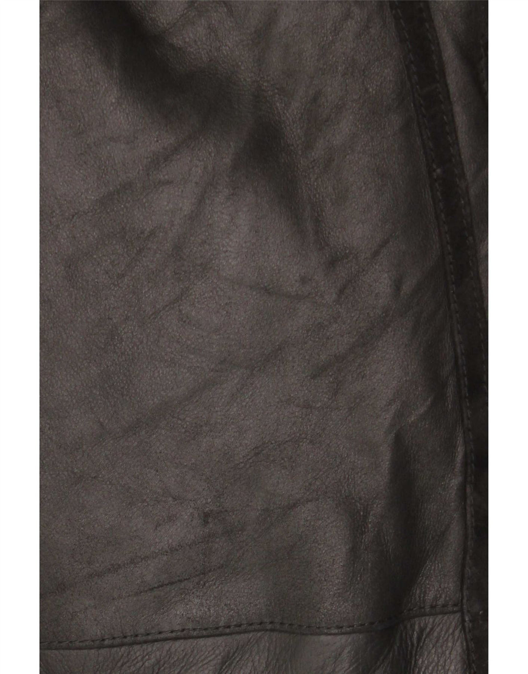 Palton din shearling vintage pentru femei UK 12, piele medie neagră