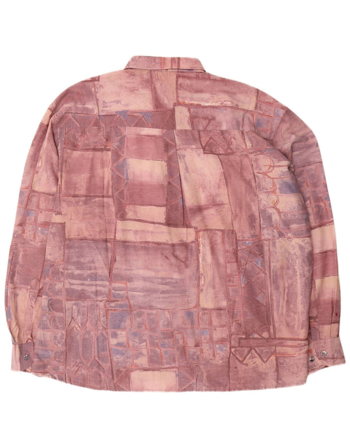 Cămașă pentru bărbați Jean chatel Mărimea 45/46 XL Burgundy Patchwork