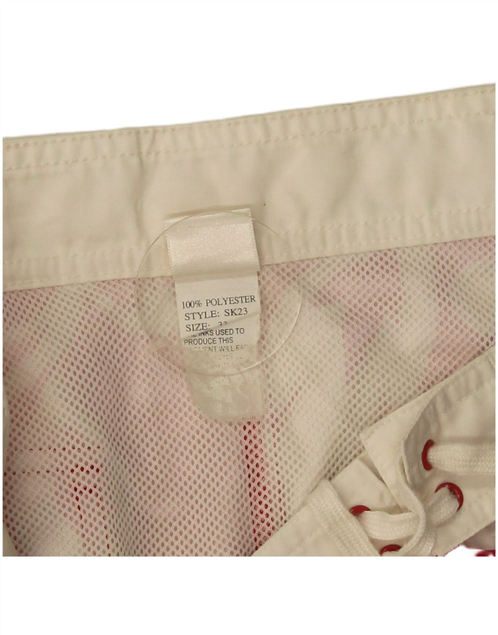 Sundek Pantaloni scurți de înot pentru bărbați, poliester floral, roșu mediu