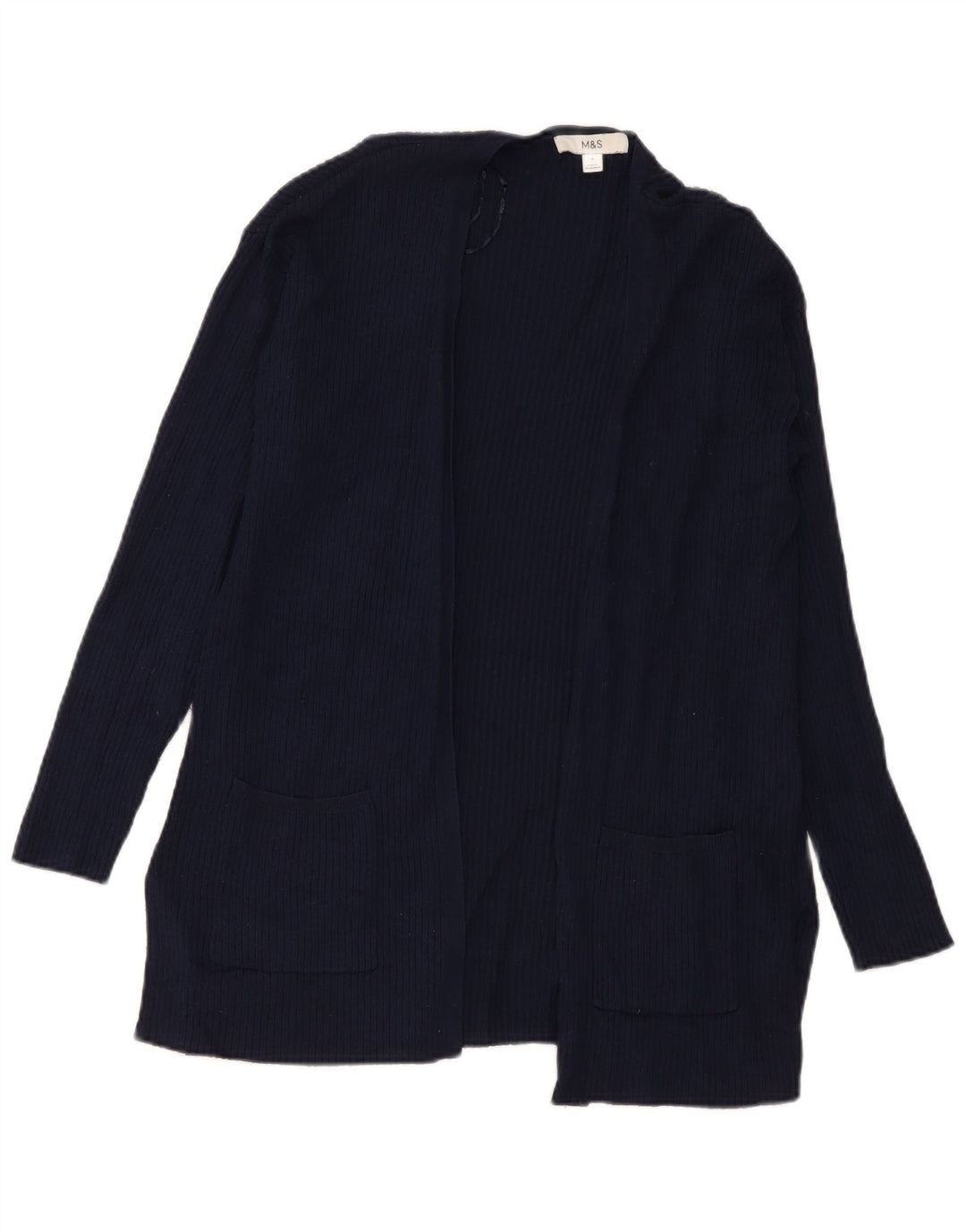 Pulover cardigan cu paragate pentru femei Marks & Spencer UK 14 Medium Bleumarin