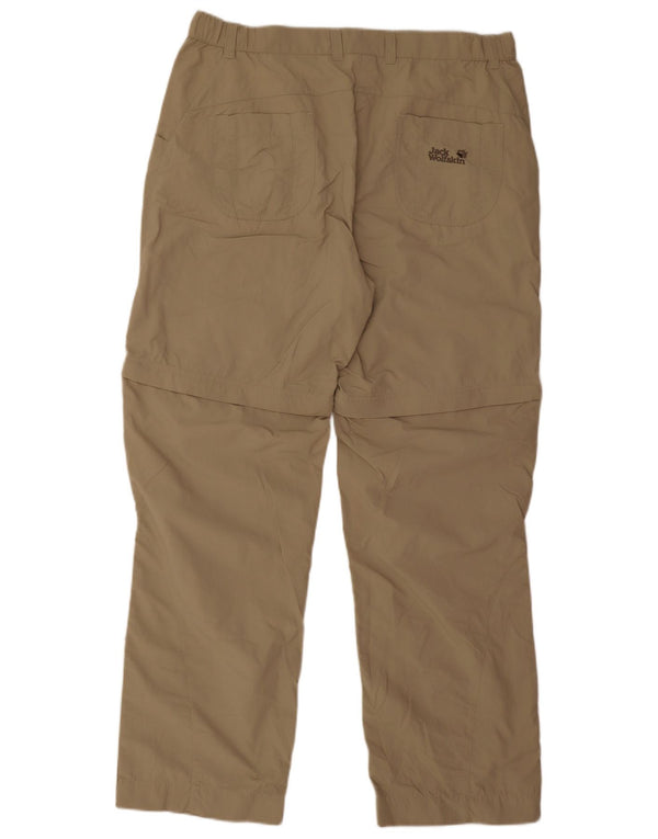 Jack Wolfskin Pantaloni casual drepti pentru femei XL W34 L33 Bej Poliamidă