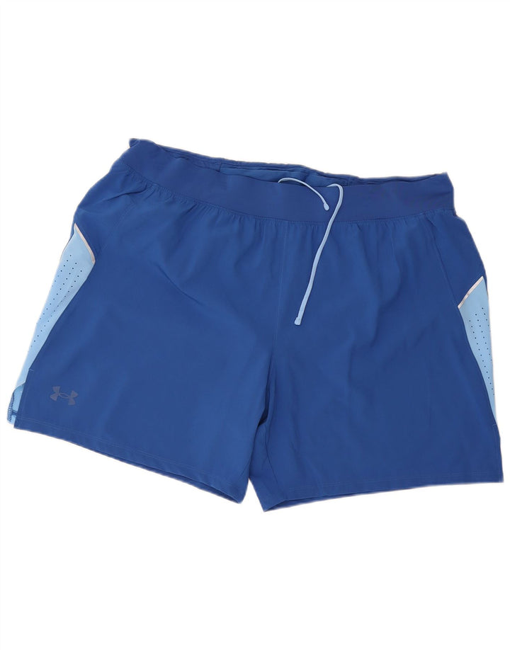 Pantaloni scurți sport Under Armour pentru bărbați, 2XL, poliester color block, albastru