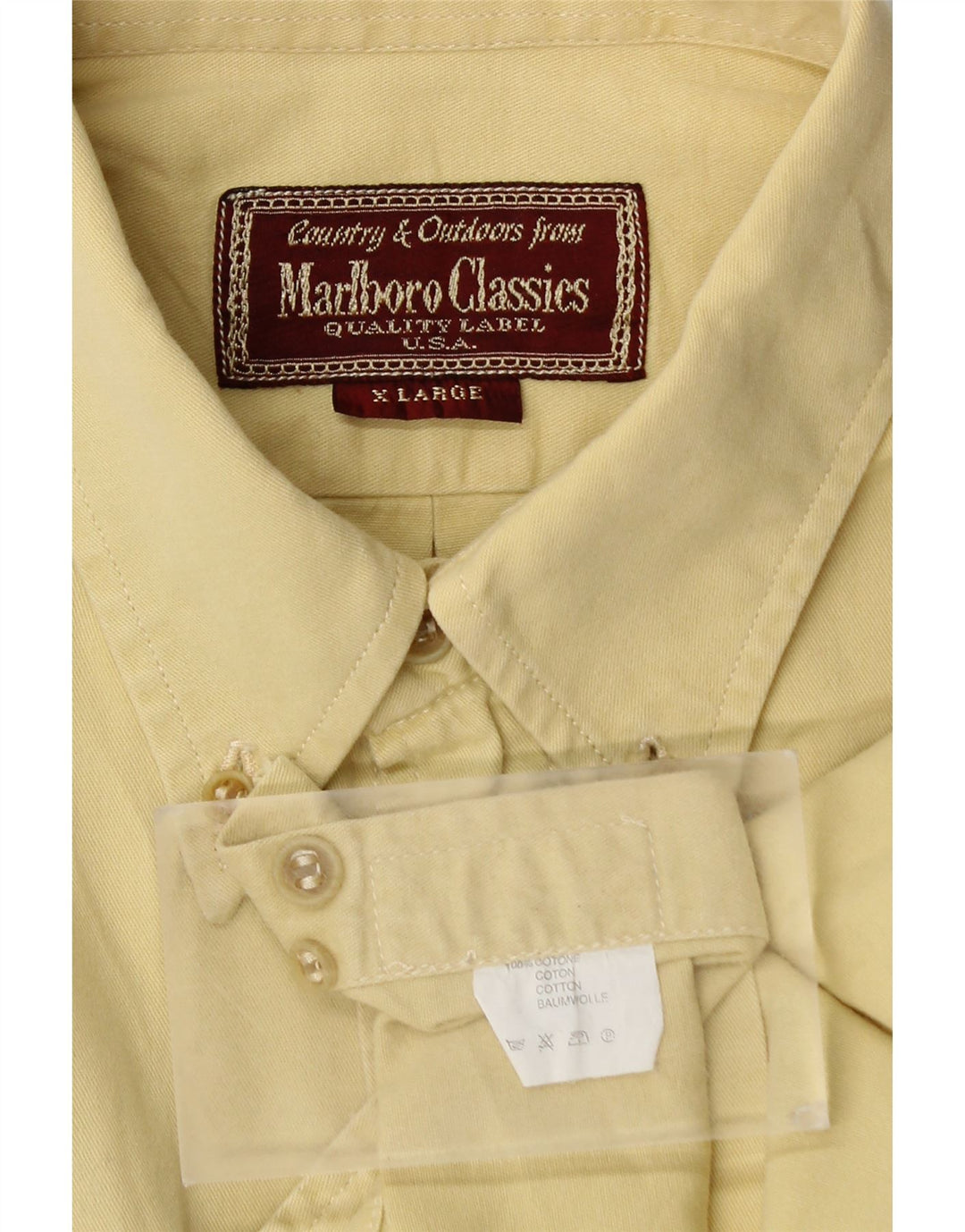 Cămașă pentru bărbați Marlboro Classics XL, bej, bumbac