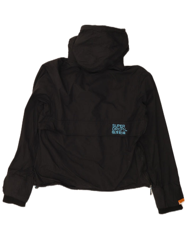 SUPERDRY Jachetă Anorak cu glugă The Windcagoule pentru femei UK 16 Large Black