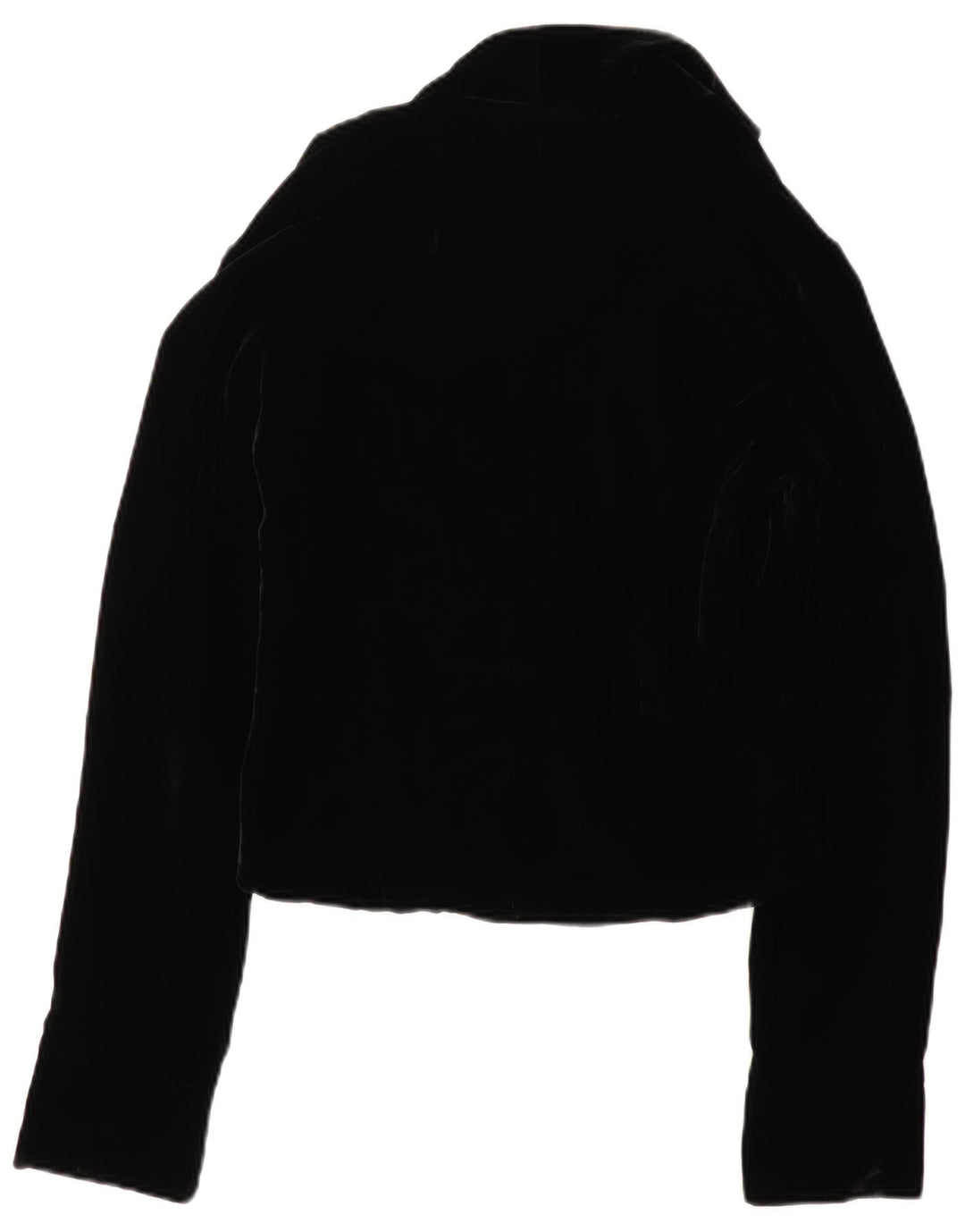 Jachetă pentru femei VINTAGE din catifea cu 3 nasturi UK 12 Medium Black