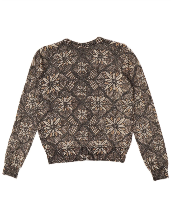Pulover cardigan pentru femei Marks & Spencer UK 12, gri mediu, viscoză florală