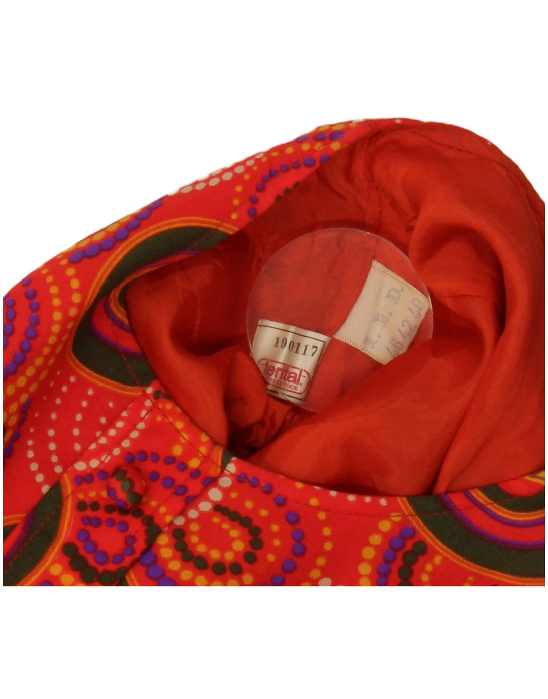 VINTAGE Rochie A-Line pentru femei IT 46 Large Red Geometric