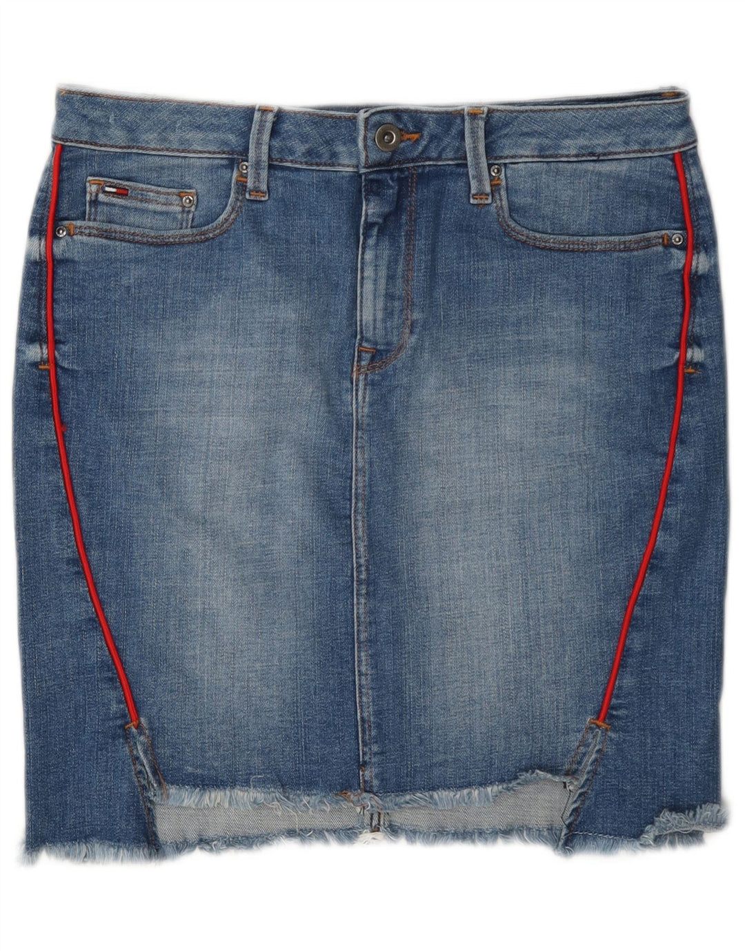 Fusta mini denim Tommy Hilfiger pentru femei, mediu W28, bumbac albastru