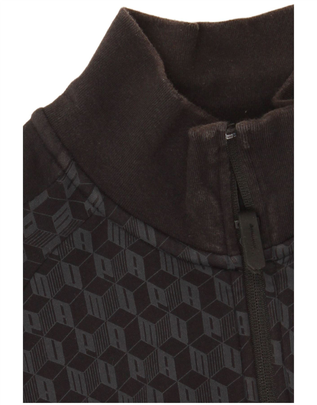 Jachetă de top pentru trening cu grafică Puma pentru bărbați, mare, negru, geometric din bumbac