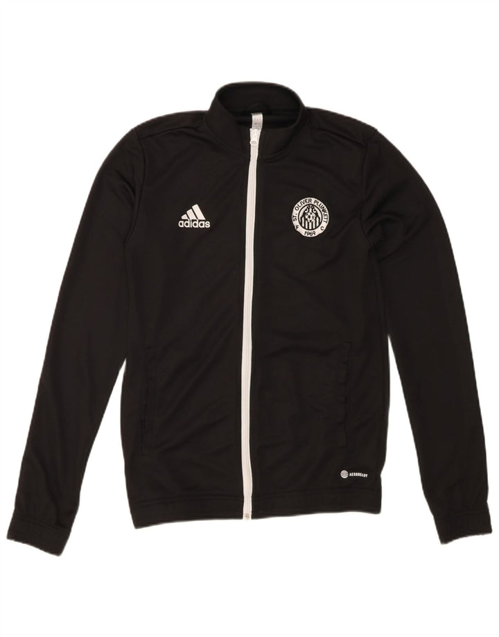 ADIDAS Mens Oliver Tracksuit Top Jacket Small Black Polyester