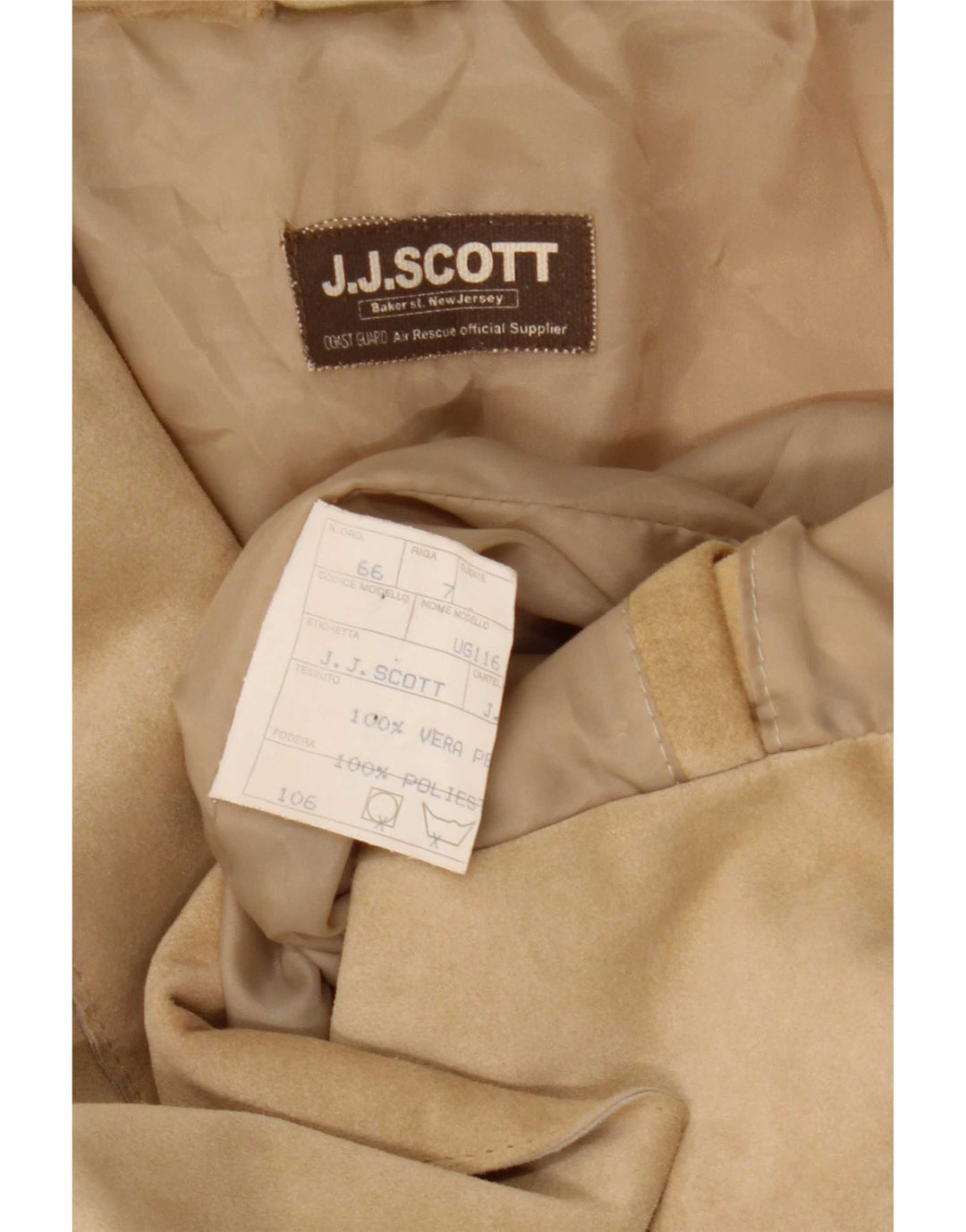 J.J.Scott Jachetă pentru bărbați din piele intoarsa cu 3 nasturi IT 52 XL piele bej