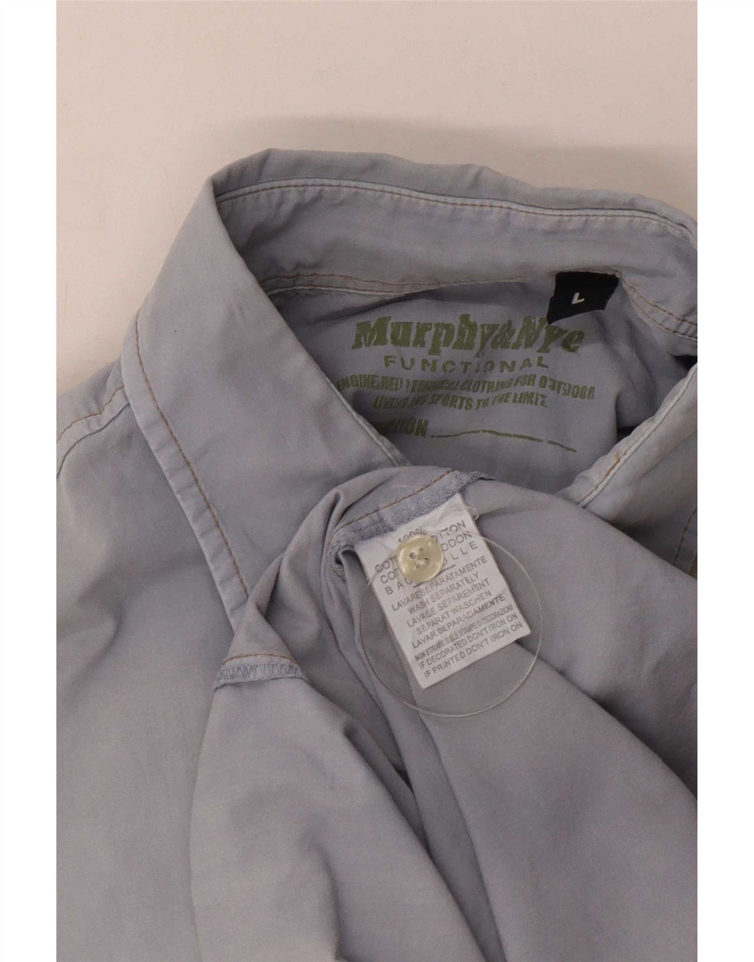 Cămașă cu mânecă scurtă pentru bărbați Murphy & Nye, mare, albastru, bumbac