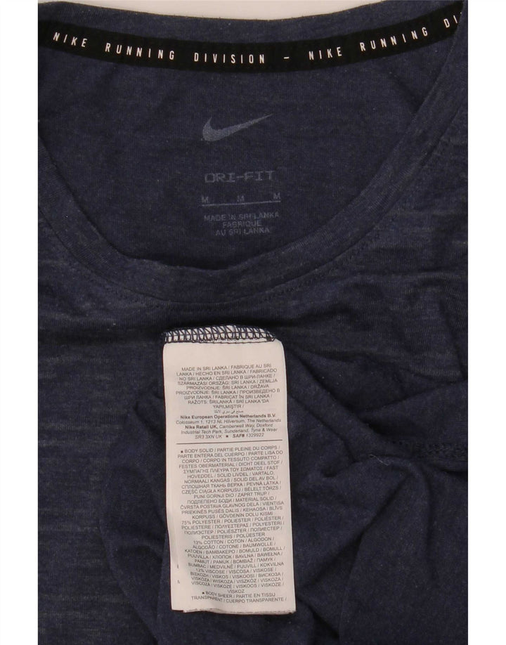 Tricou pentru bărbați Nike Dri Fit Top Mediu Bleumarin Poliester cu dungi