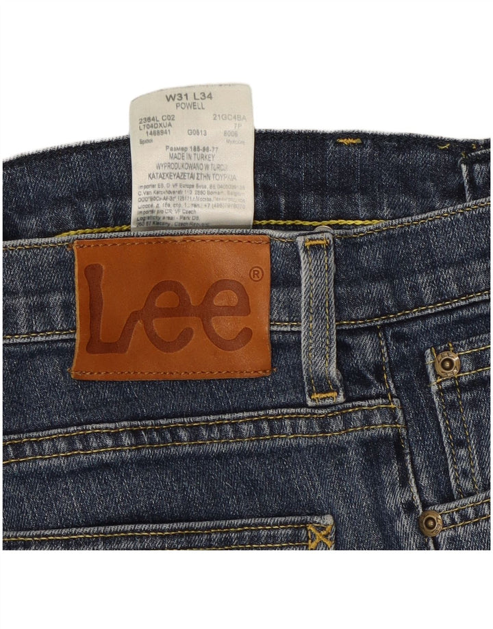 LEE Womens Powell Slim Jeans W31 L34 Blue Cotton
