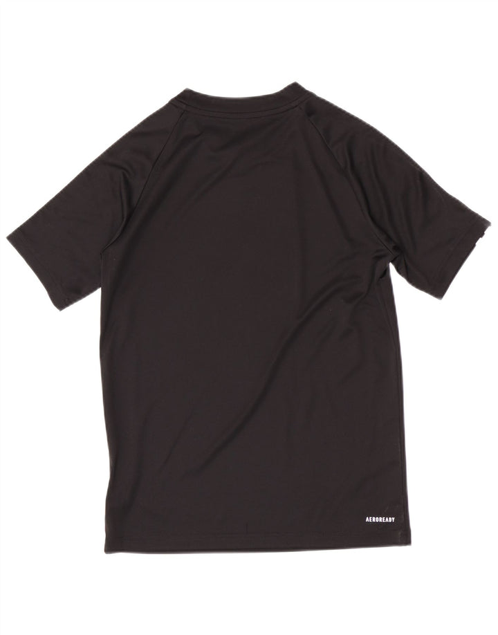 Tricou Adidas Aeroready Regular pentru băieți Top 11-12 ani Poliester negru