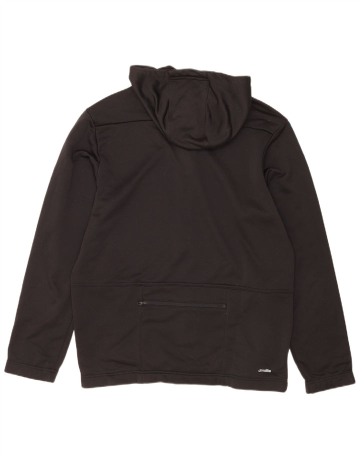 Pulover adidas Climalite pentru bărbați, cu fermoar, poliester mare, negru