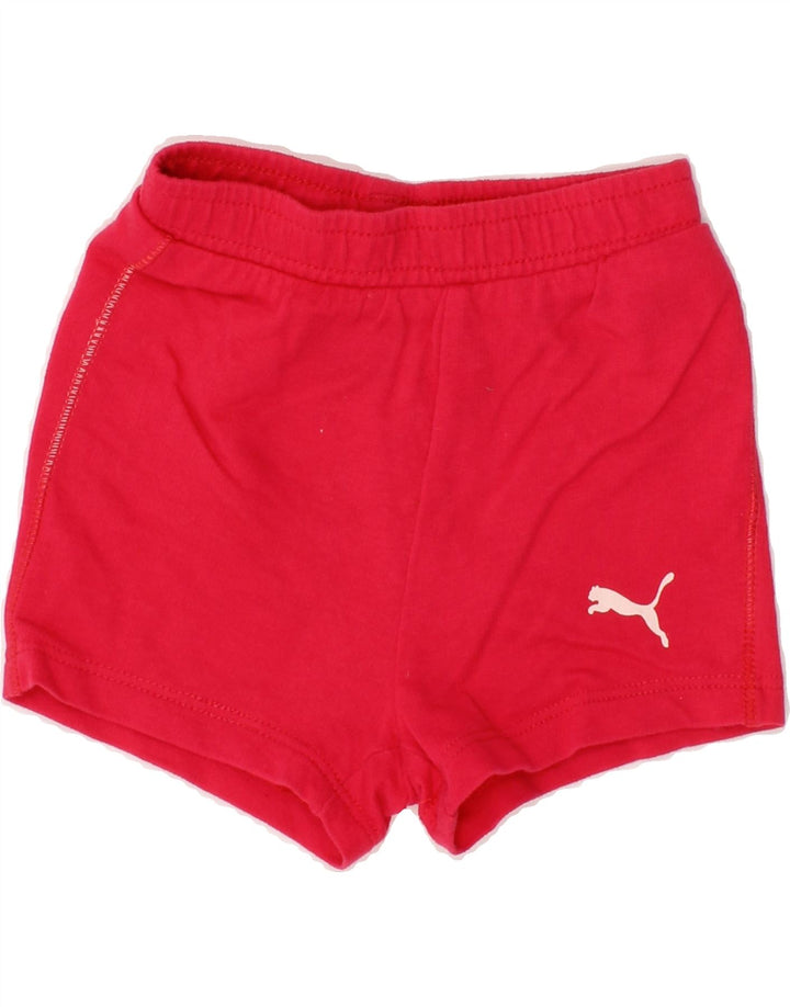 PUMA Girls Sport Shorts 2-3 Years Medium  Red Cotton Vintage Puma and Second-Hand Puma from Messina Hembry 