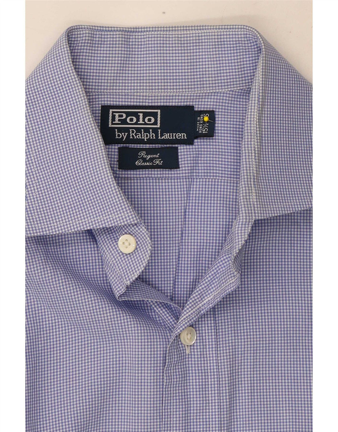Cămașă Regent pentru bărbați Polo Ralph Lauren Mărimea 15 1/2 Medium Blue Gingham