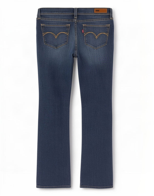 Blugi skinny bootcut cu talie joasă Demi Curve Levi's W27 L32 bleumarin