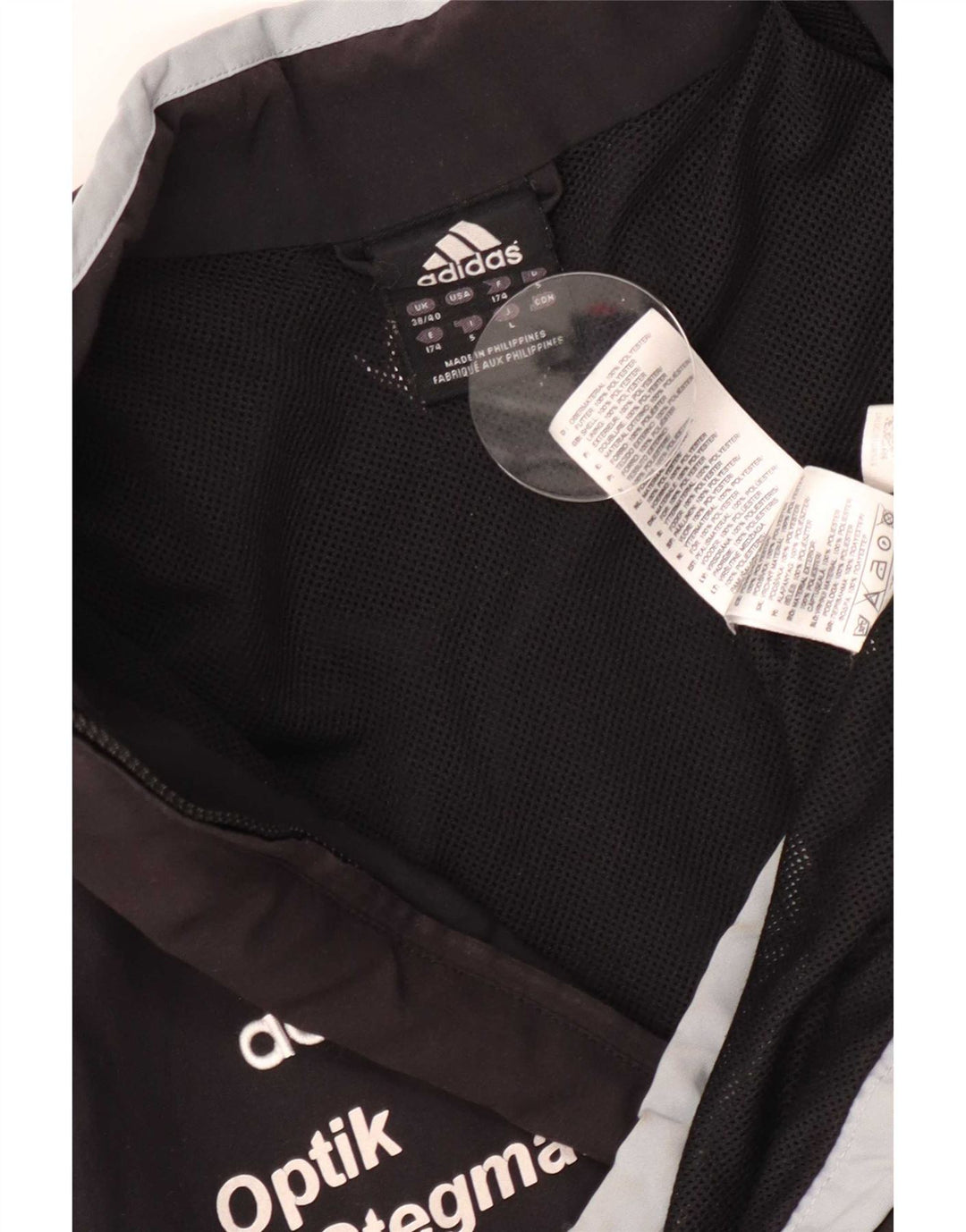 Jachetă de top pentru trening grafic Adidas pentru bărbați UK 38/40 Medium Black Colorblock