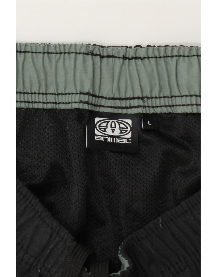 Pantaloni scurți de înot grafic pentru bărbați ANIMAL Poliester negru mare