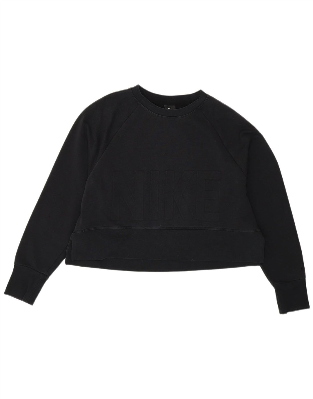 Pulover NIKE pentru femei oversized Crop Graphic Pulover UK 10 Mic Negru