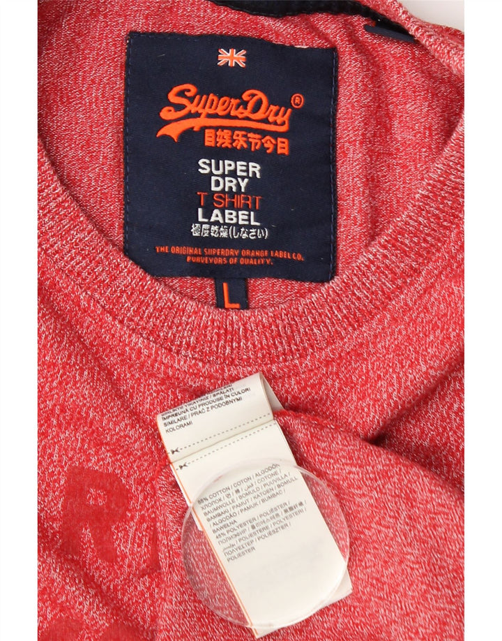 Tricou grafic pentru bărbați Superdry Top mare, roșu, bumbac cu pete