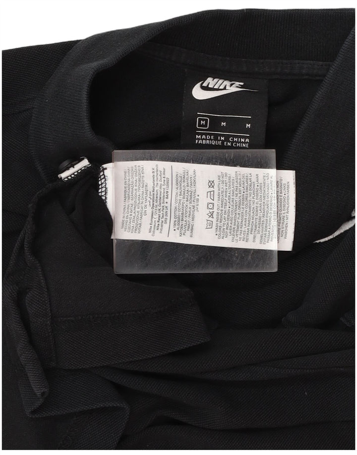 Tricou polo NIKE pentru bărbați, bumbac mediu negru